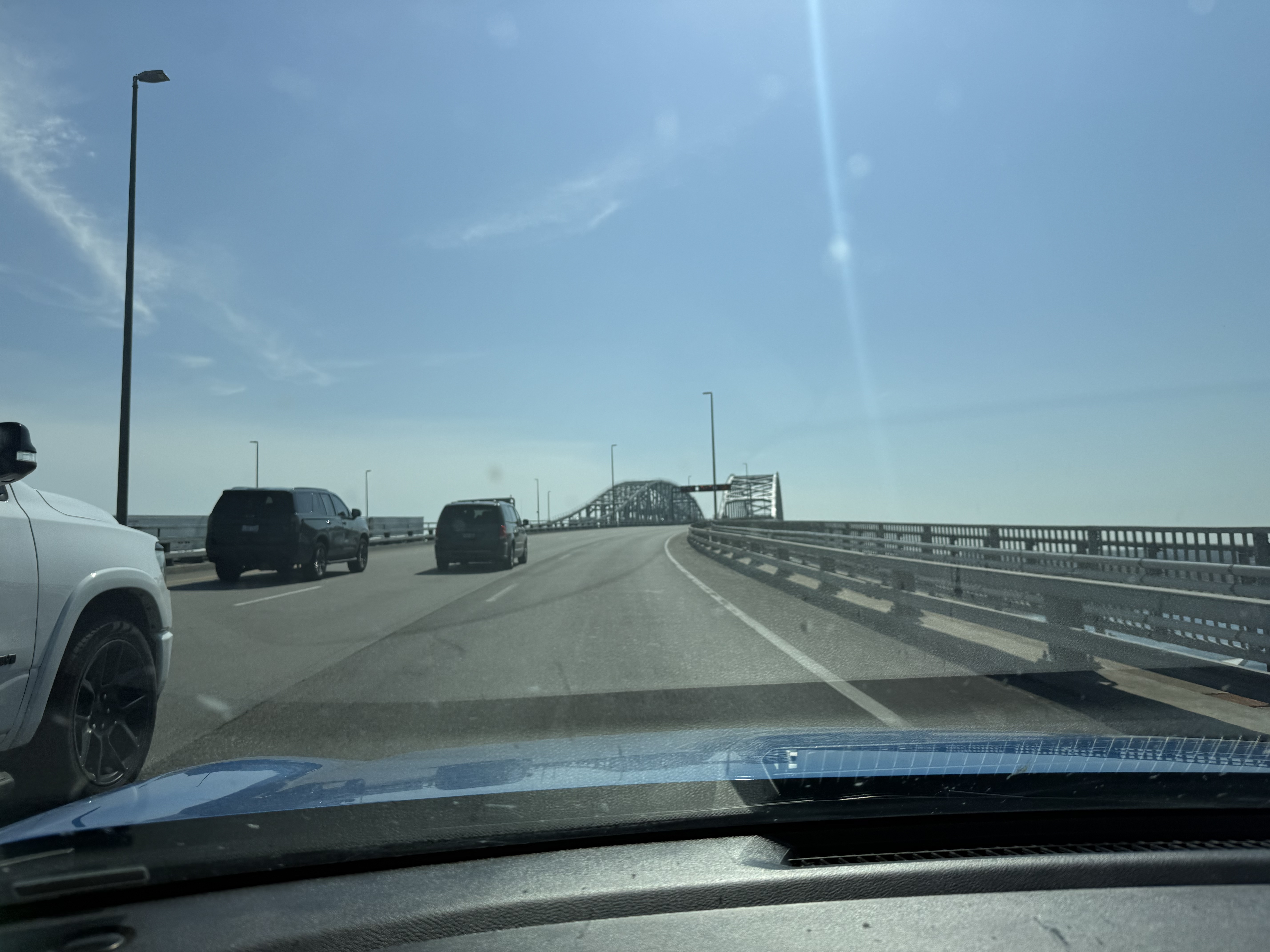 Blue Water Bridge crossing between Port Huron, Michigan and Sarnia, Ontario